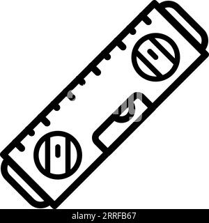 Line icon of bubble level as an editable outline for web design Stock Vector