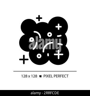 Nebula pixel perfect black glyph icon Stock Vector