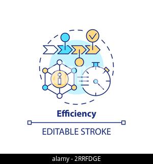 2D customizable thin line icon efficiency concept Stock Vector