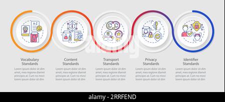 Multicolor HIR layout with linear icons Stock Vector