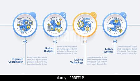 HIR layout with colorful thin linear icons Stock Vector