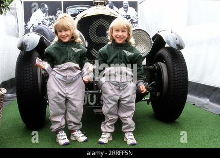 Bentley Team racing in the 2001 Le Mans 24 Hour race with Bentley Speed 8 Prototype race cars. Stock Photo