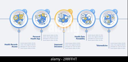 Multicolor HIR layout with line icons Stock Vector