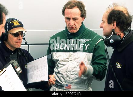 Bentley Speed Eight Le Mans prototype testing at Silverstone in January 2001 Stock Photo