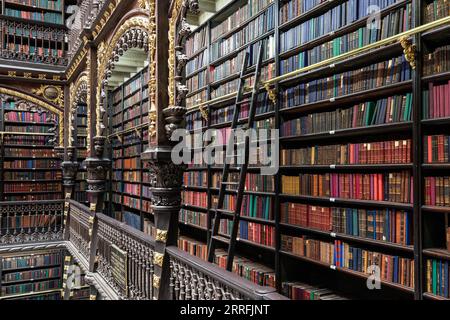 220420 -- RIO DE JANEIRO, April 20, 2022 -- Photo taken on April 19, 2022 shows a view of the Royal Portuguese Cabinet of Reading in Rio de Janeiro, Brazil.  BRAZIL-RIO DE JANEIRO-LIBRARY WangxTiancong PUBLICATIONxNOTxINxCHN Stock Photo