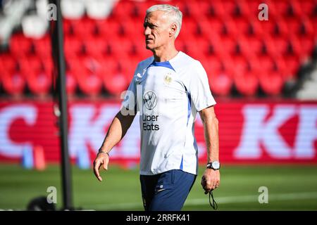 Paris, France. 06th Sep, 2023. Didier Deschamps of France during the training session for the Euro 2024 qualifying match, group B, between France and Ireland will play at Parc des Prices Stadium on September 6 in Paris, France. (Photo by Matthieu Mirville/Pressinphoto/Icon Sport) Credit: PRESSINPHOTO SPORTS AGENCY/Alamy Live News Stock Photo