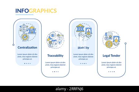 Colorful digital currency layout with thin linear icons Stock Vector