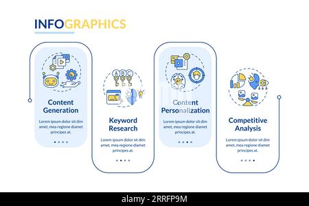colorful AI for SEO layout with thin line icons Stock Vector