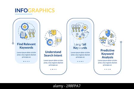 AI for SEO layout with colorful linear icons Stock Vector