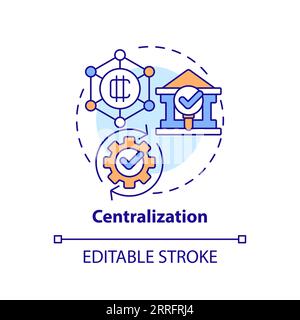 2D customizable centralization line icon concept Stock Vector