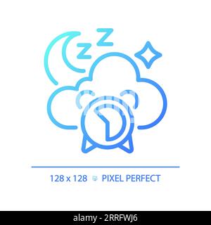 Blue gradient good sleep linear icon Stock Vector