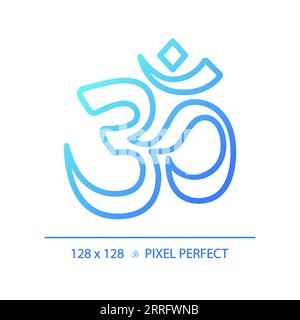 Blue gradient om linear icon Stock Vector