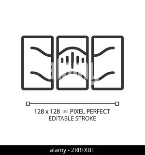 Customizable soundproof black thin linear icon Stock Vector
