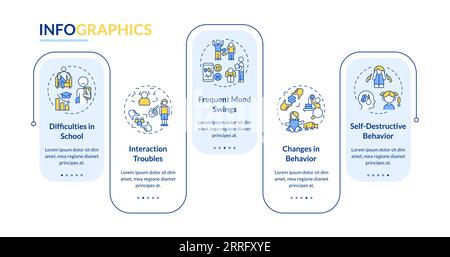Behavioral therapy layout with thin line icons concept Stock Vector