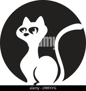 Cat logo icon design illustration Stock Vector