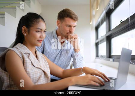 Employees are meeting at office. Business and occupation concept. Stock Photo
