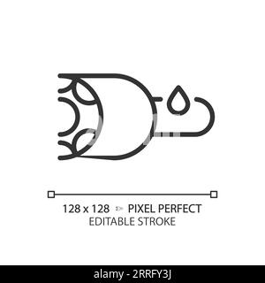 Customizable soundproofing solution black thin linear icon Stock Vector
