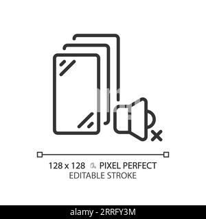 Customizable soundproof fibreglass black thin linear icon Stock Vector