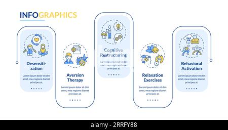 Behavioral therapy layout with linear icon concept Stock Vector