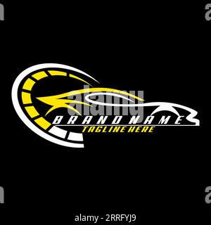 Full speed automotive car design logo vector racing event logo with ...