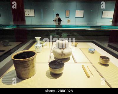 Visit a special exhibition of tea culture in the Forbidden City in Beijing, China, 6 September, 2023. Stock Photo