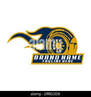 disc break logo design vector Stock Vector