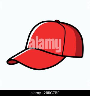 Cartoon vector illustration of baseball cap isolated on white Stock Vector