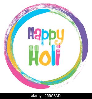 Vector illustration for Holi Festival, a spring festival of colors Stock Vector