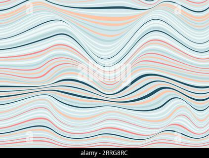 Abstract wavy line pattern background design Stock Vector