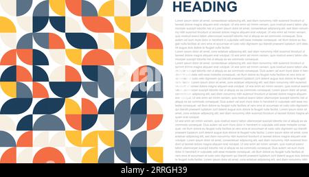 Bauhaus pattern cover poster design asbtract electric colors Stock Vector