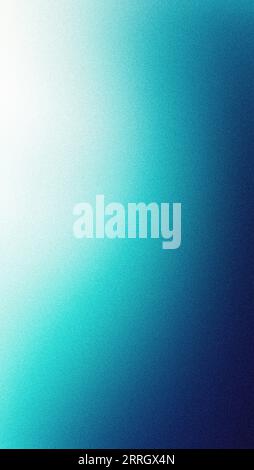 Blue white glowing color gradient background vertical smooth grainy abstract backdrop mobile wallpaper design Stock Photo