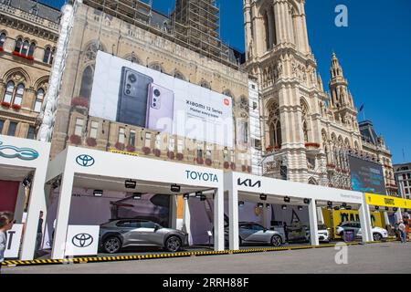 220619 -- VIENNA, June 19, 2022 -- Photo taken on June 19, 2022 shows the scene of Vienna Electro Days 2022, Vienna, Austria. The five-day exhibition concluded here on Sunday.  AUSTRIA-VIENNA-ELECTRIC CAR-EXHIBITION GuoxChen PUBLICATIONxNOTxINxCHN Stock Photo