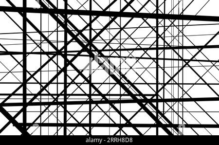 Random chaotic lines texture abstract background Stock Vector