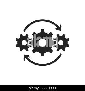 Operation gear performing background icon Stock Vector