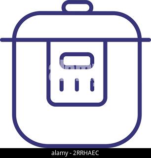 Pressure cooker line icon Stock Vector