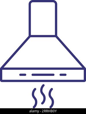 Kitchen hood line icon Stock Vector