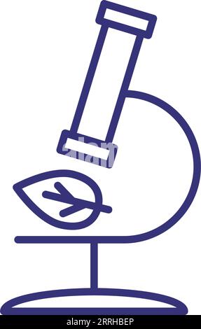Microscope line icon. Stock Vector