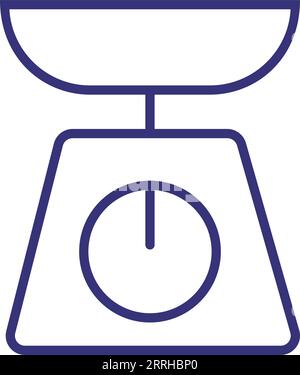 Kitchen scales line icon Stock Vector