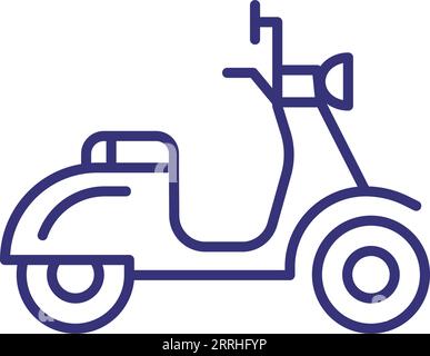 Scooter line icon Stock Vector