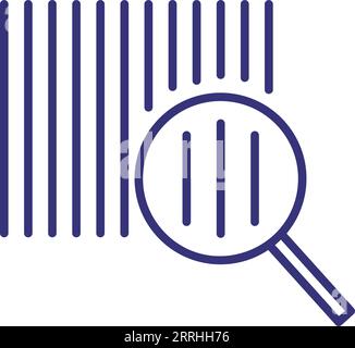 Analyzing barcode line icon Stock Vector