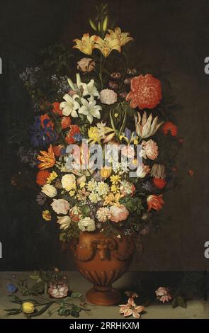 Ambrosius Bosschaert still life painting, Vase of Flowers in a Window ...