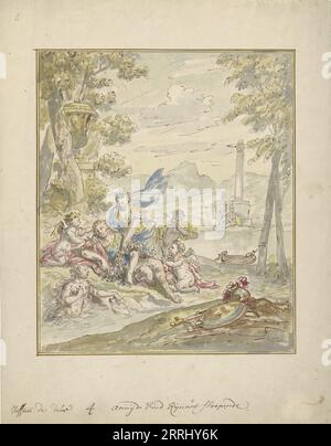 Armida and Rinaldo, 1677-1755. Design for a painting Stock Photo - Alamy