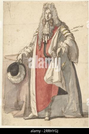 Portrait of Willem III, in state dress, 1670-1684. Stock Photo