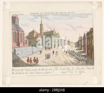 View of Les Recollets in Quebec, 1755-1779. Stock Photo