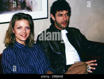 Michelle Pfeiffer, amerikanische Schauspielerin, mit Kollege Jeff Goldblum, Deutschland 1985. Stock Photo