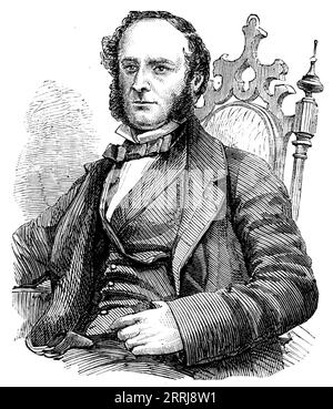 Professor H. Y. Hind, Geologist to the Exploring Party, 1858. 'The Canadian Red River Exploring Expedition...consisted of three different branches - geology and natural history, under the charge of Professor H. Y. Hind, of Trinity College, Toronto'. Hind led expeditions to explore the Canadian prairies in 1857 and 1858. In 1857, he explored the Red and Assiniboine River valleys, and in 1858, the Assiniboine, Souris, Qu'Appelle, and South Saskatchewan River valleys. The expeditions are described in his reports &quot;Narrative of the Canadian Red River Exploring Expedition of 1857&quot; and &quo Stock Photo