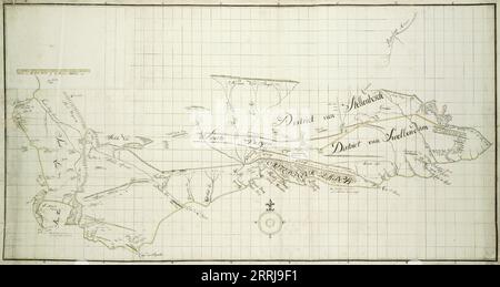 Map of the Southern part of the Cape from St Helena Bay to the Great Fish River, c.1777-1786. Stock Photo