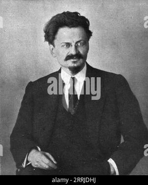 'In Soviet Russia; One of the men of the hour: Trotsky, Commissioner for Foreign Affairs', 1917. From &quot;L'Album de la Guerre 1914-1919, Volume 2&quot; [L'Illustration, Paris, 1924]. Stock Photo