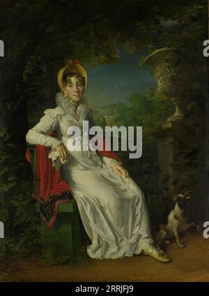 Carolina Ferdinanda Louisa of Sicily (1798-1870). Wife of Charles Ferdinand, Duc de Berry, in the Park of Bagatelle in the Bois de Boulogne (near Paris), 1820-1837. Stock Photo