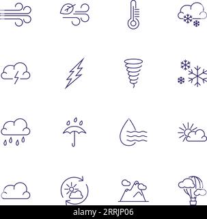 Weather conditions line icon Stock Vector